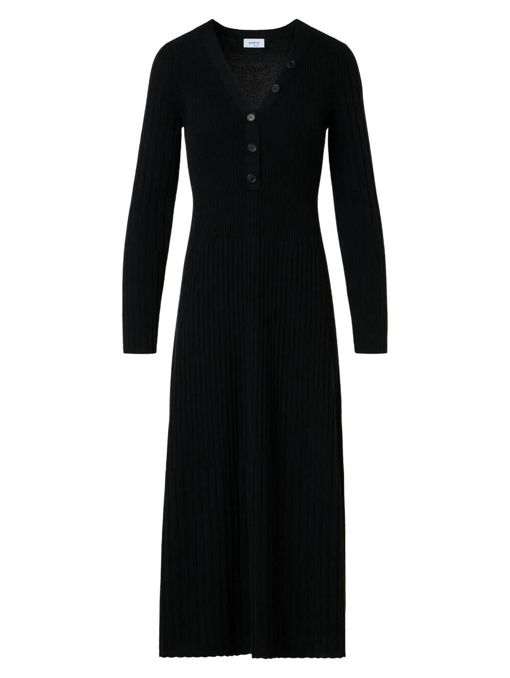 NEW, Akris Mixed Rib Long Sleeve Virgin Merino Wool Sweater Dress Sz 14 #S7748